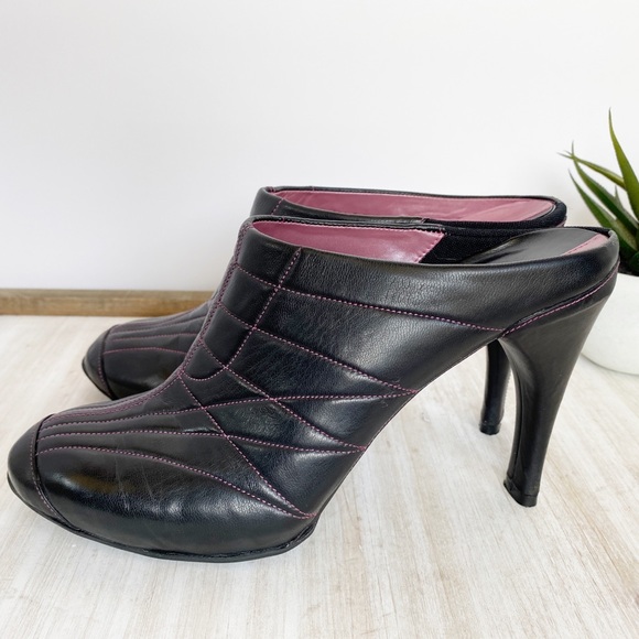 ✖️SOLD✖️•COLE HAAN• Nike G Series Leather Heeled Mules - Picture 4 of 13